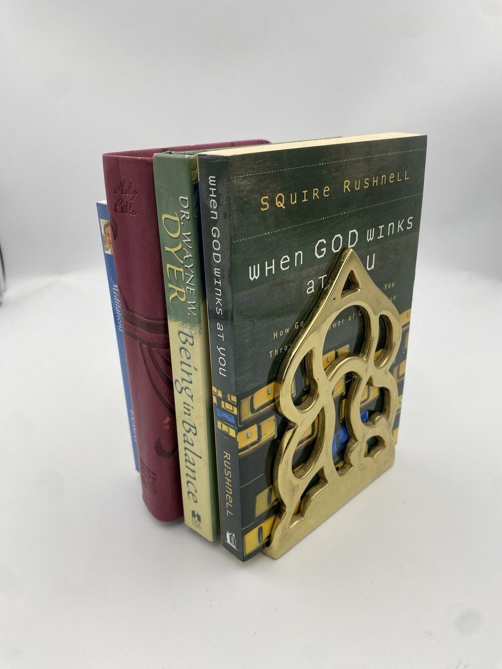 Vtg Monticello 1983 Art Deco Gold/Black Polished Metal Bookends Felt, 5in